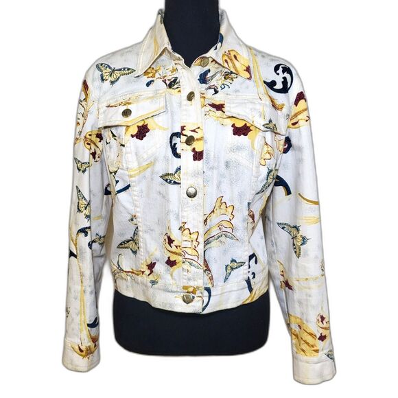 V Christina Women's Butterfly Denim Jacket SMALL - Picture 3 of 9